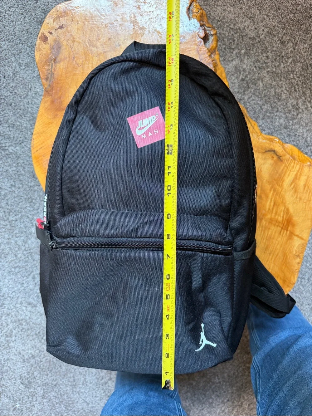 Jordan Jumpman Classics Large Black Backpack with Red Logo